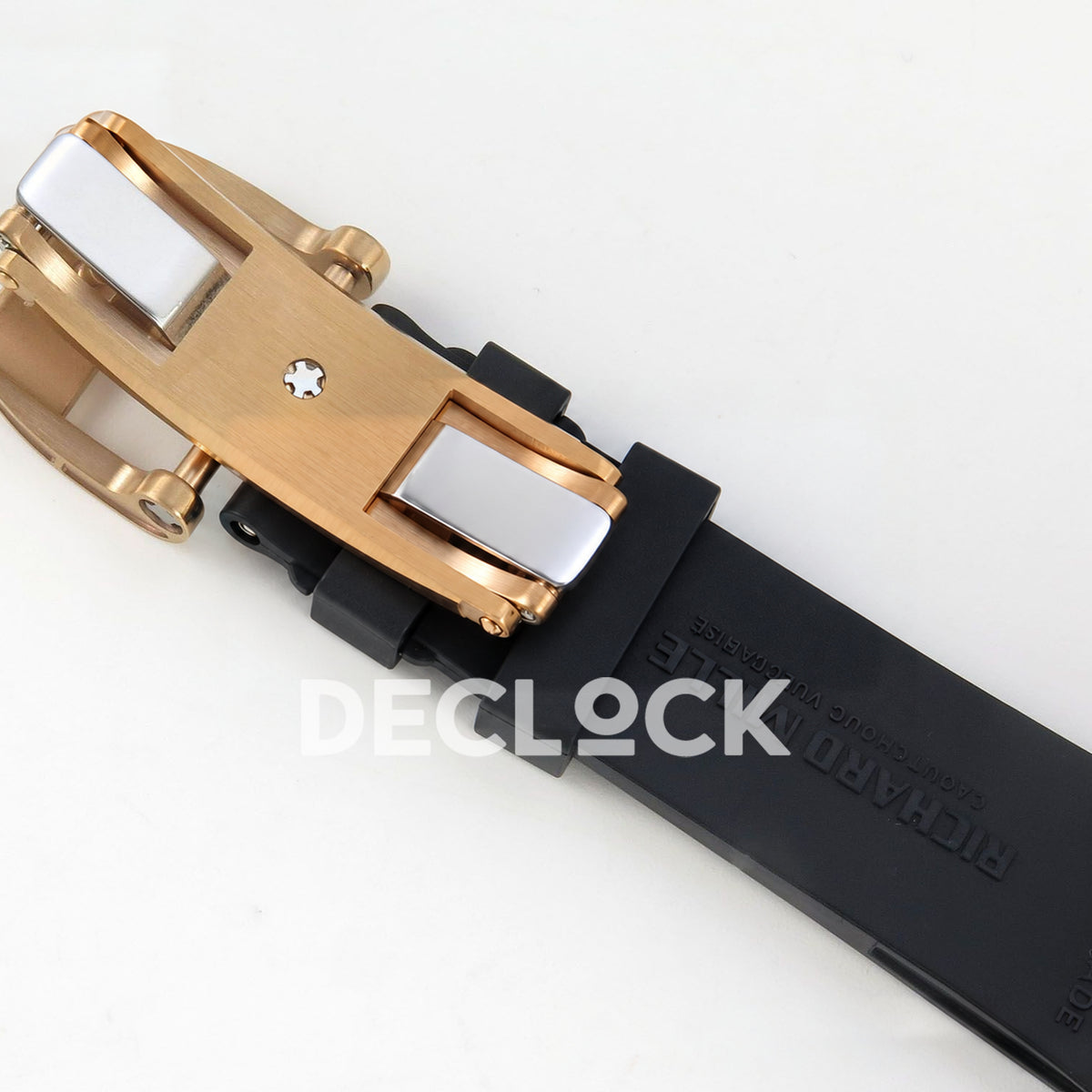 Richard Mille RM07-01 Full Pave Rose Gold Tone Red Dial Black Rubber ZF CRMA2 replica - clasp underside