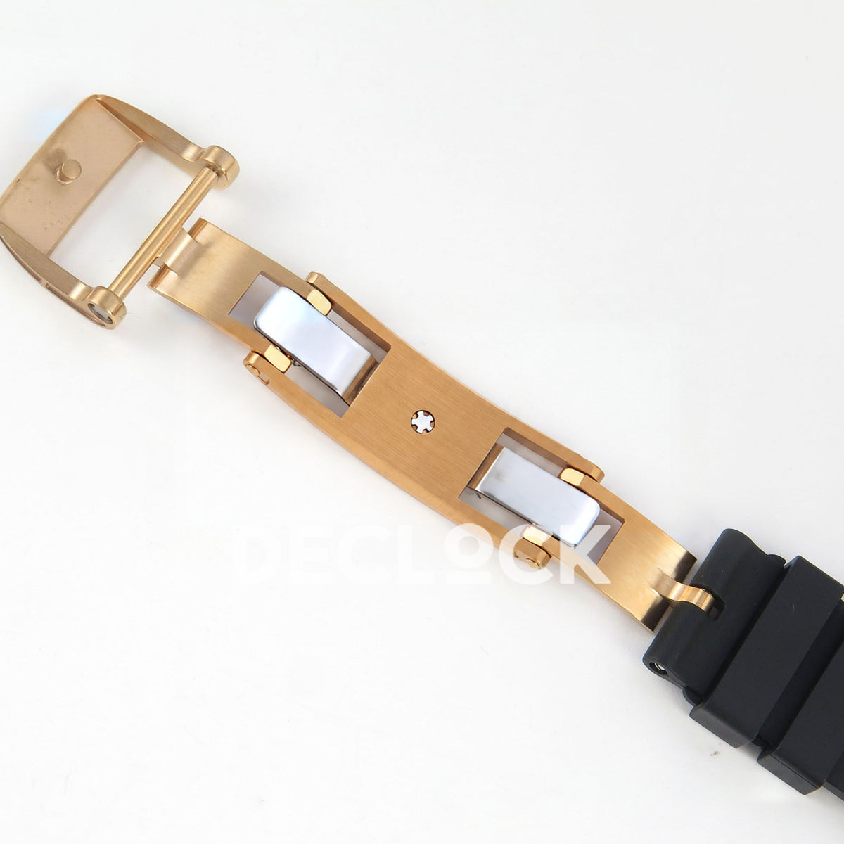 Richard Mille RM07-01 Full Pave Rose Gold Tone Red Dial Black Rubber ZF CRMA2 replica - open clasp reverse