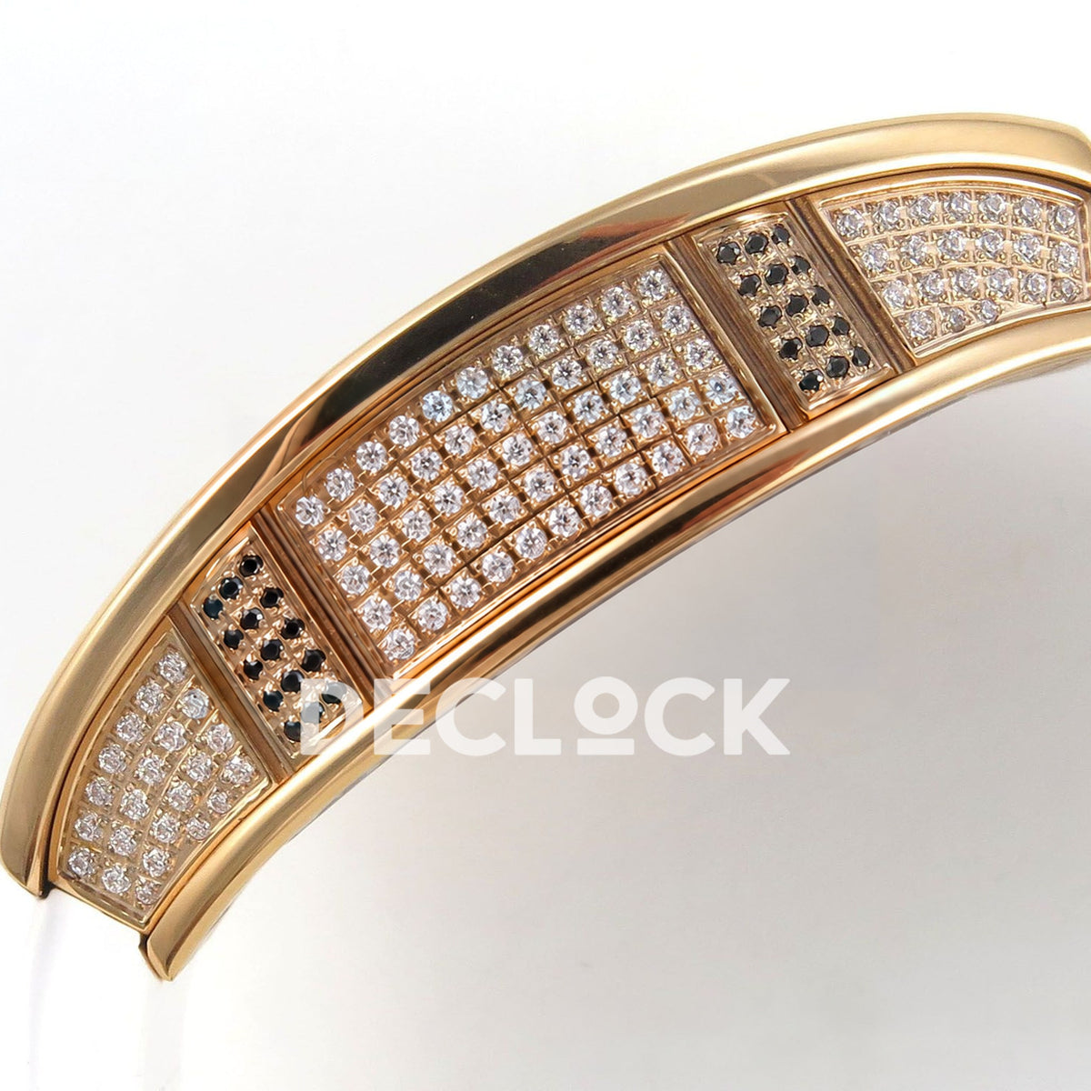 Richard Mille RM07-01 Full Pave Rose Gold Tone Red Dial White Rubber ZF CRMA2 replica - case side