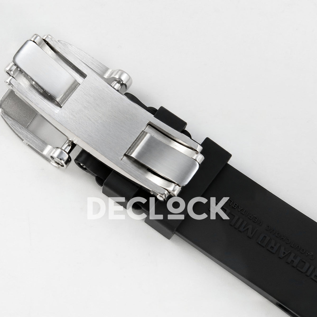 Richard Mille RM07-01 Full Pave Steel Black Dial Black Rubber ZF CRMA2 replica - clasp underside