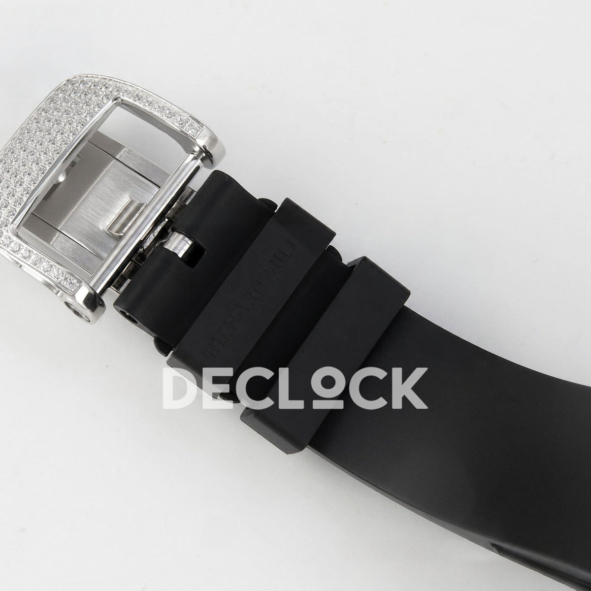 Richard Mille RM07-01 Full Pave Steel Red Dial Black Rubber ZF CRMA2 replica - deployant clasp