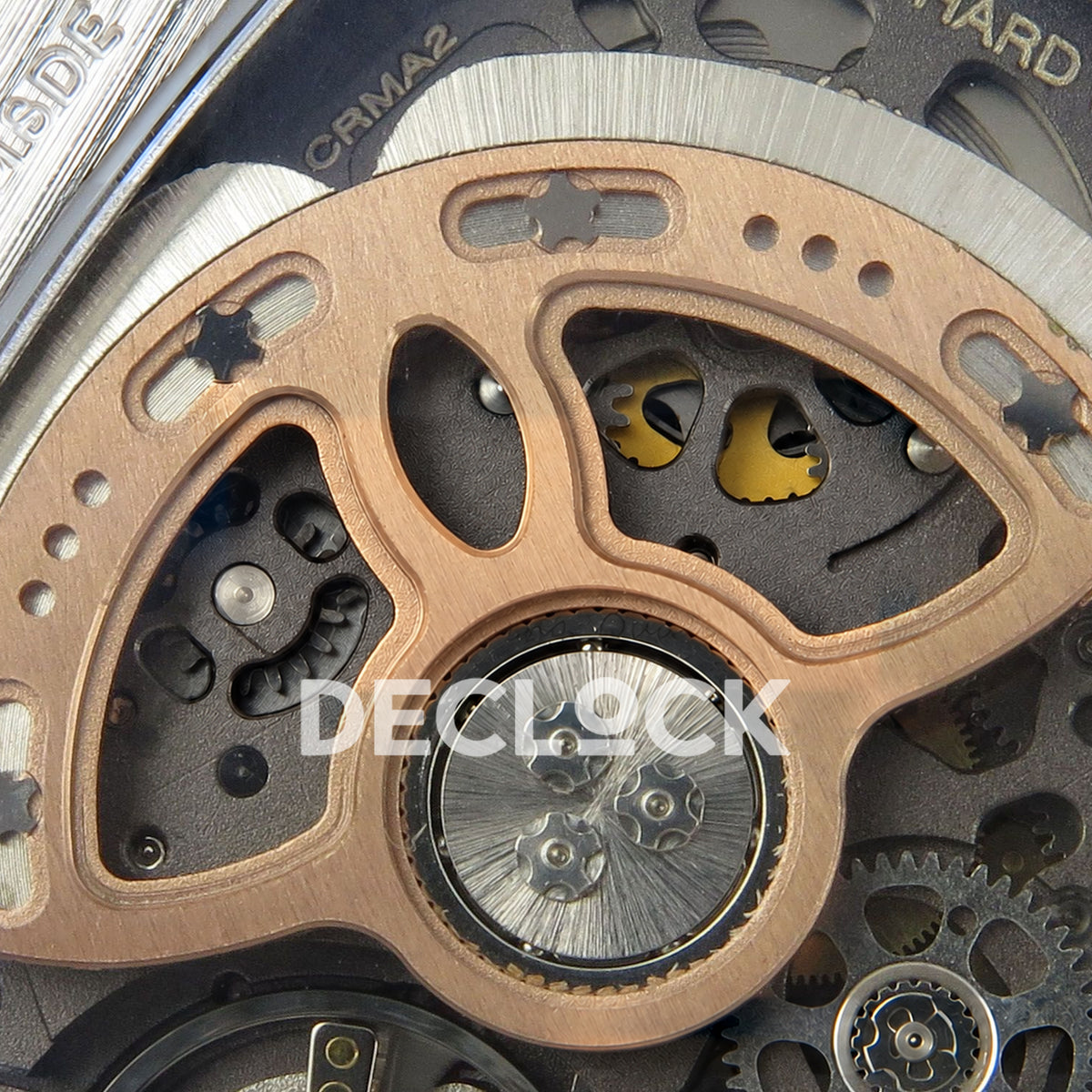 Richard Mille RM07-01 Full Pave Steel White MOP Dial White Rubber ZF CRMA2 replica - movement rotor detail
