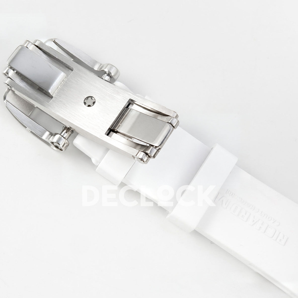 Richard Mille RM07-01 Full Pave Steel White MOP Dial White Rubber ZF CRMA2 replica - clasp underside