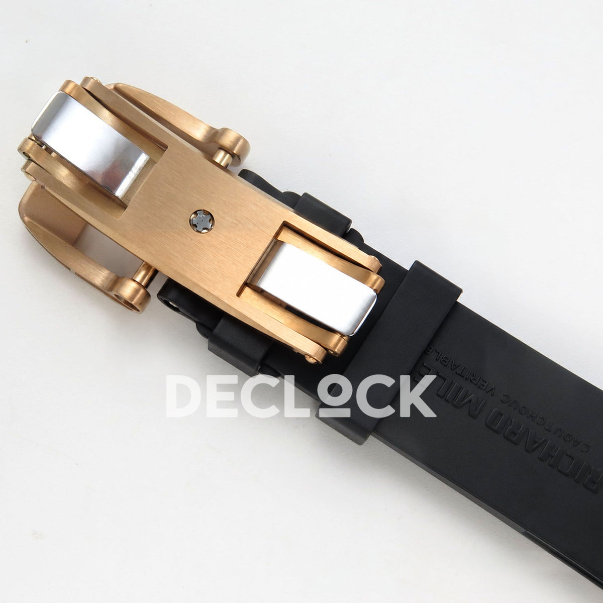 Richard Mille RM07-01 Snow Set Rose Gold Tone Black Dial Black Rubber ZF CRMA2 replica - clasp underside