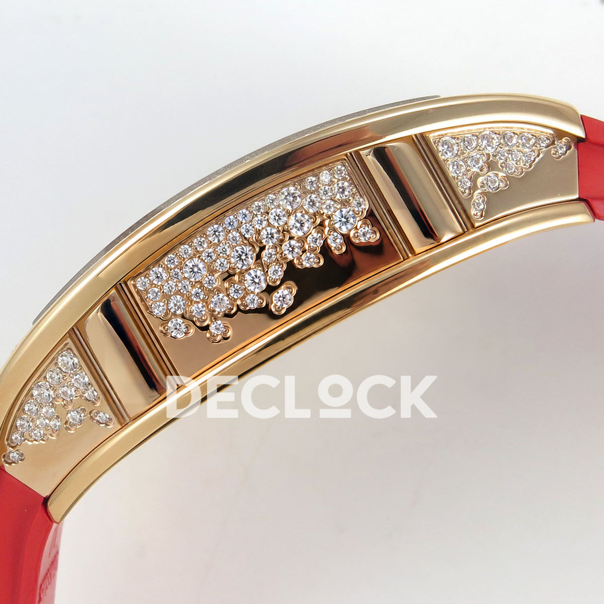 Richard Mille RM07-01 Snow Set Rose Gold Tone Red Dial Red Rubber ZF CRMA2 replica - case side
