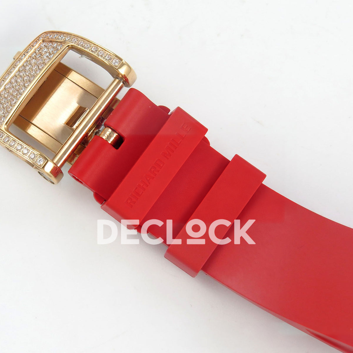 Richard Mille RM07-01 Snow Set Rose Gold Tone Red Dial Red Rubber ZF CRMA2 replica - deployant clasp