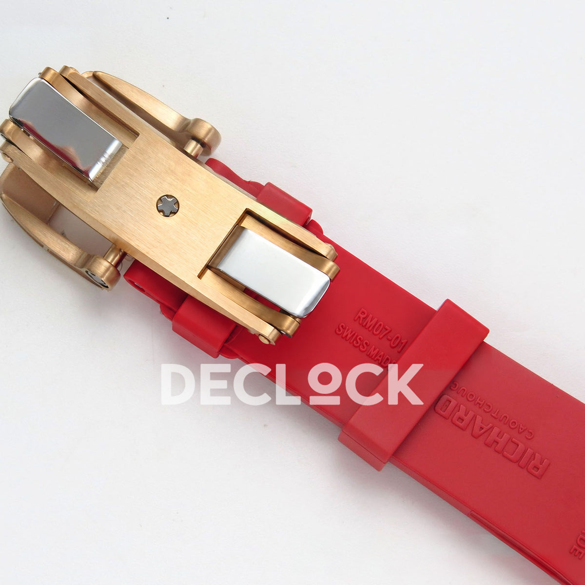 Richard Mille RM07-01 Snow Set Rose Gold Tone Red Dial Red Rubber ZF CRMA2 replica - clasp underside