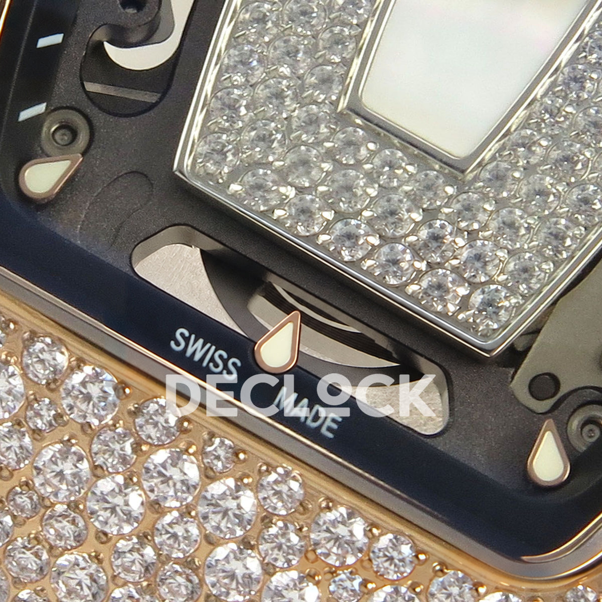 Richard Mille RM07-01 Snow Set Rose Gold Tone White Dial White Rubber ZF CRMA2 replica - dial lower detail