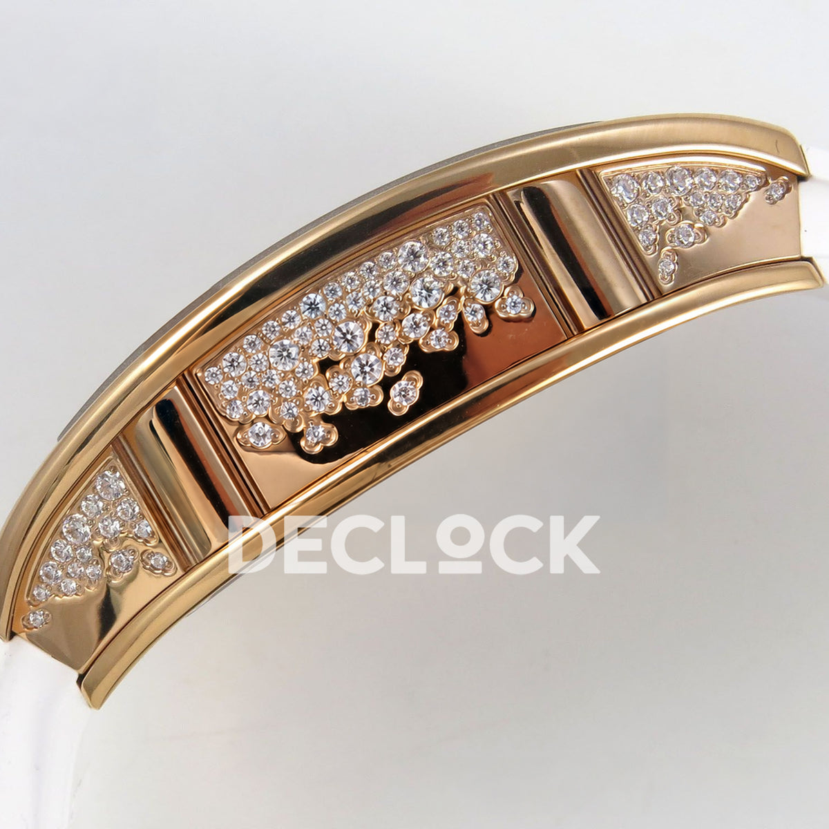 Richard Mille RM07-01 Snow Set Rose Gold Tone White Dial White Rubber ZF CRMA2 replica - case side