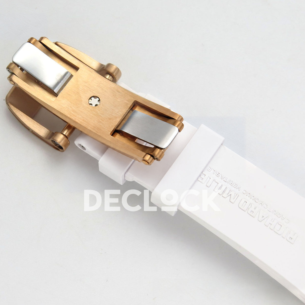 Richard Mille RM07-01 Snow Set Rose Gold Tone White Dial White Rubber ZF CRMA2 replica - clasp underside