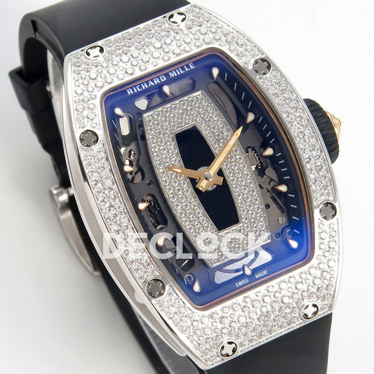 Richard Mille RM07-01 Snow Set Steel Black Dial Black Rubber ZF CRMA2 replica - three quarter