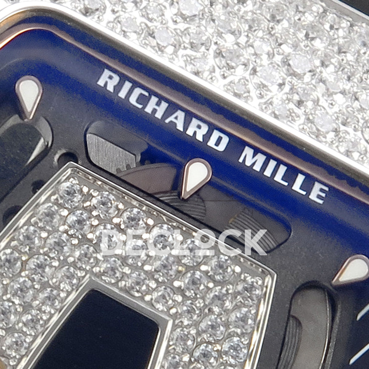 Richard Mille RM07-01 Snow Set Steel Black Dial Black Rubber ZF CRMA2 replica - dial upper detail