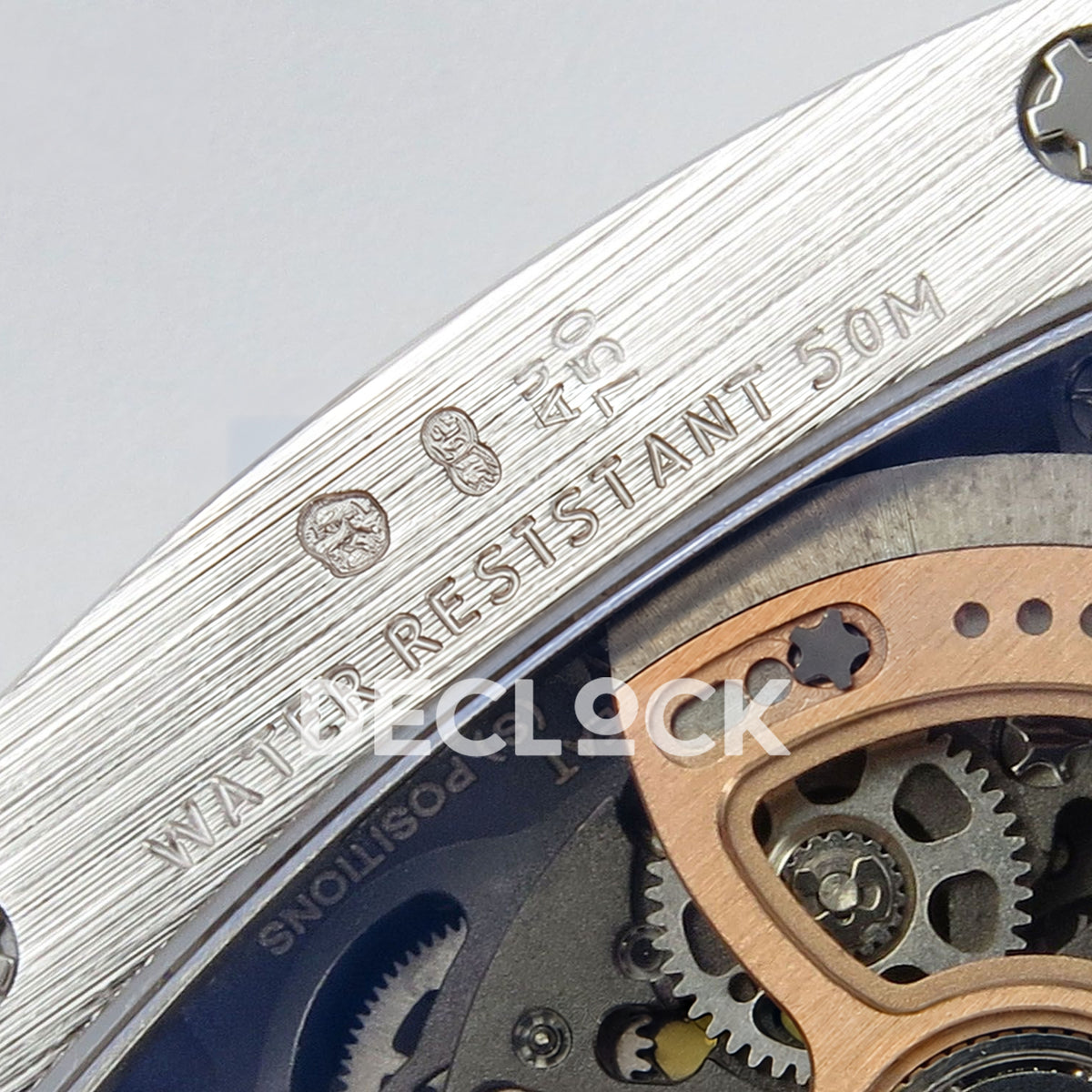 Richard Mille RM07-01 Snow Set Steel Black Dial Black Rubber ZF CRMA2 replica - caseback water resistance