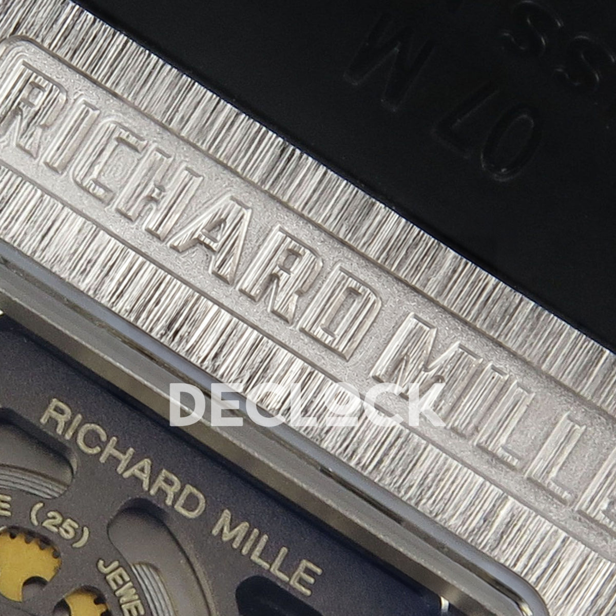 Richard Mille RM07-01 Snow Set Steel Black Dial Black Rubber ZF CRMA2 replica - caseback brand engraving
