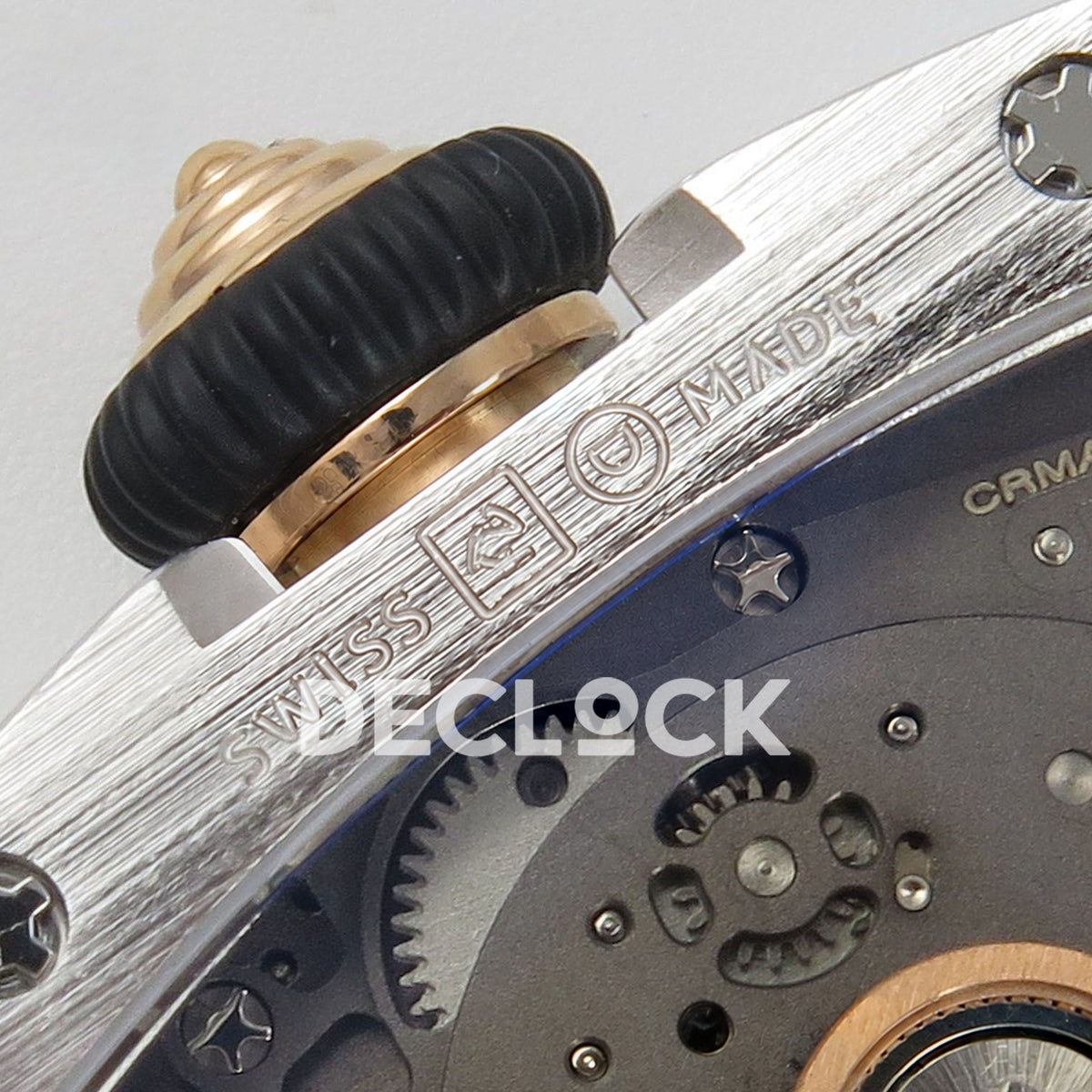 Richard Mille RM07-01 Snow Set Steel Black Dial Black Rubber ZF CRMA2 replica - caseback swiss made