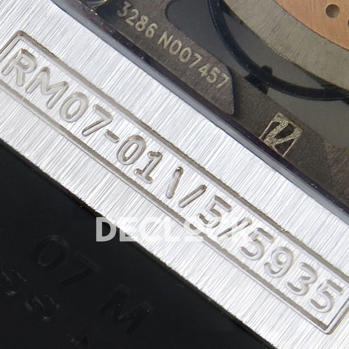 Richard Mille RM07-01 Snow Set Steel Black Dial Black Rubber ZF CRMA2 replica - reference serial engraving