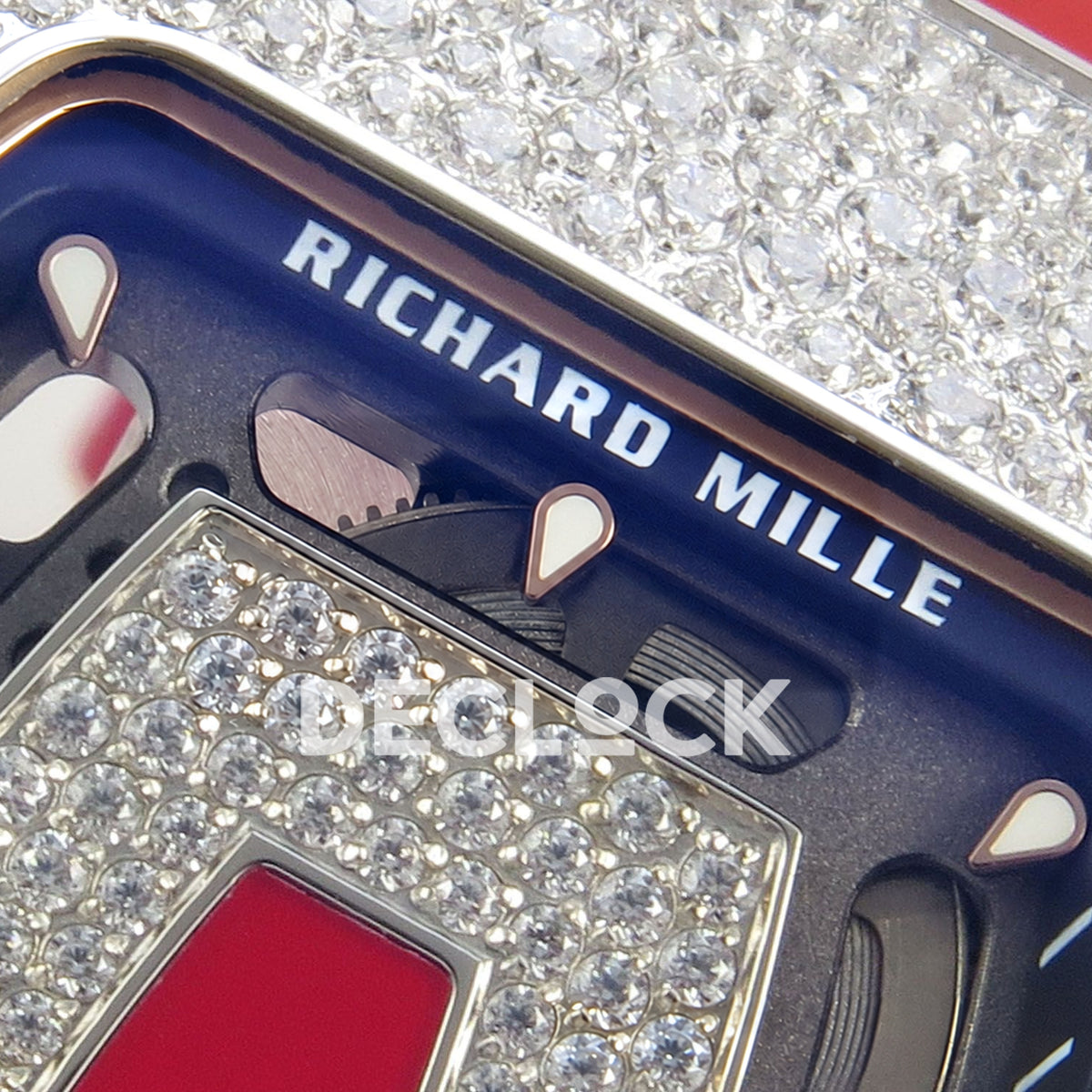 Richard Mille RM07-01 Snow Set Steel Red Dial Red Rubber ZF CRMA2 replica - dial upper detail