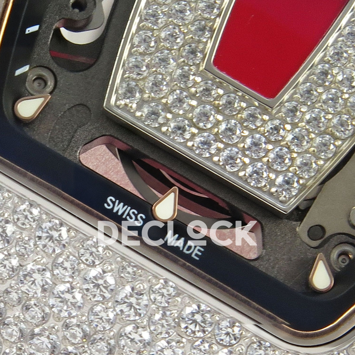 Richard Mille RM07-01 Snow Set Steel Red Dial Red Rubber ZF CRMA2 replica - dial lower detail