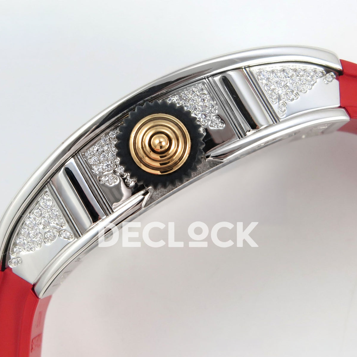 Richard Mille RM07-01 Snow Set Steel Red Dial Red Rubber ZF CRMA2 replica - crown side
