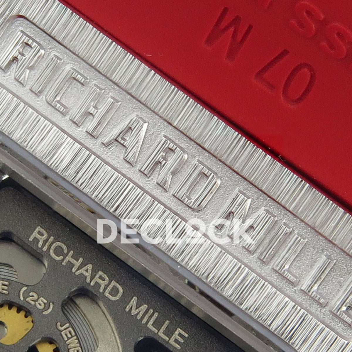 Richard Mille RM07-01 Snow Set Steel Red Dial Red Rubber ZF CRMA2 replica - caseback brand engraving