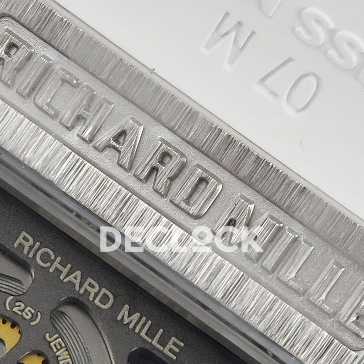 Richard Mille RM07-01 Snow Set Steel White Dial White Rubber ZF CRMA2 replica - caseback brand engraving