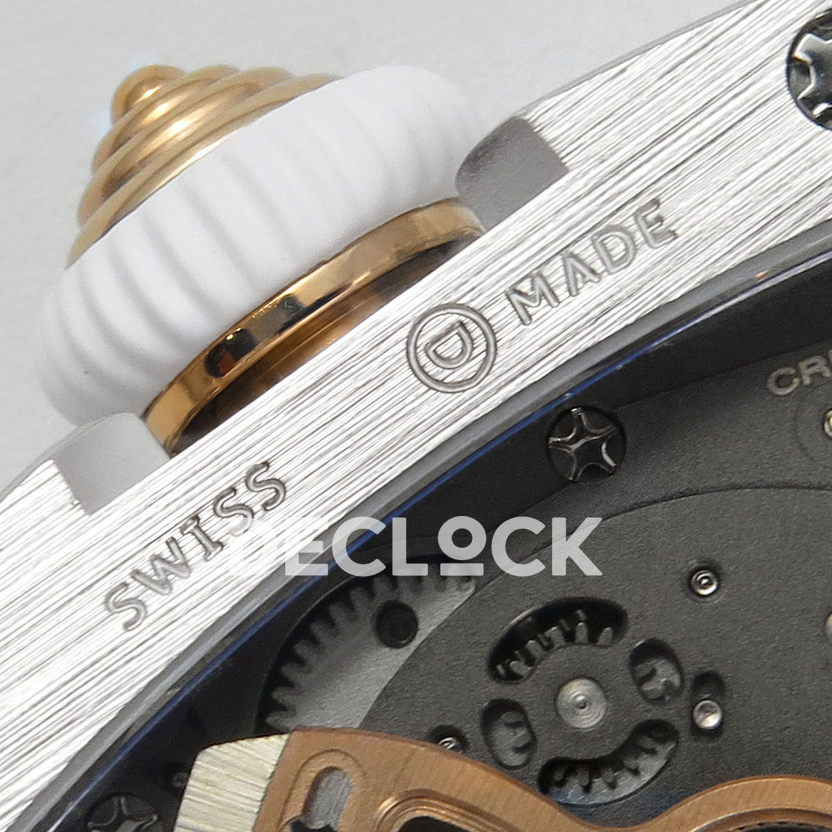 Richard Mille RM07-01 Snow Set Steel White Dial White Rubber ZF CRMA2 replica - caseback swiss made