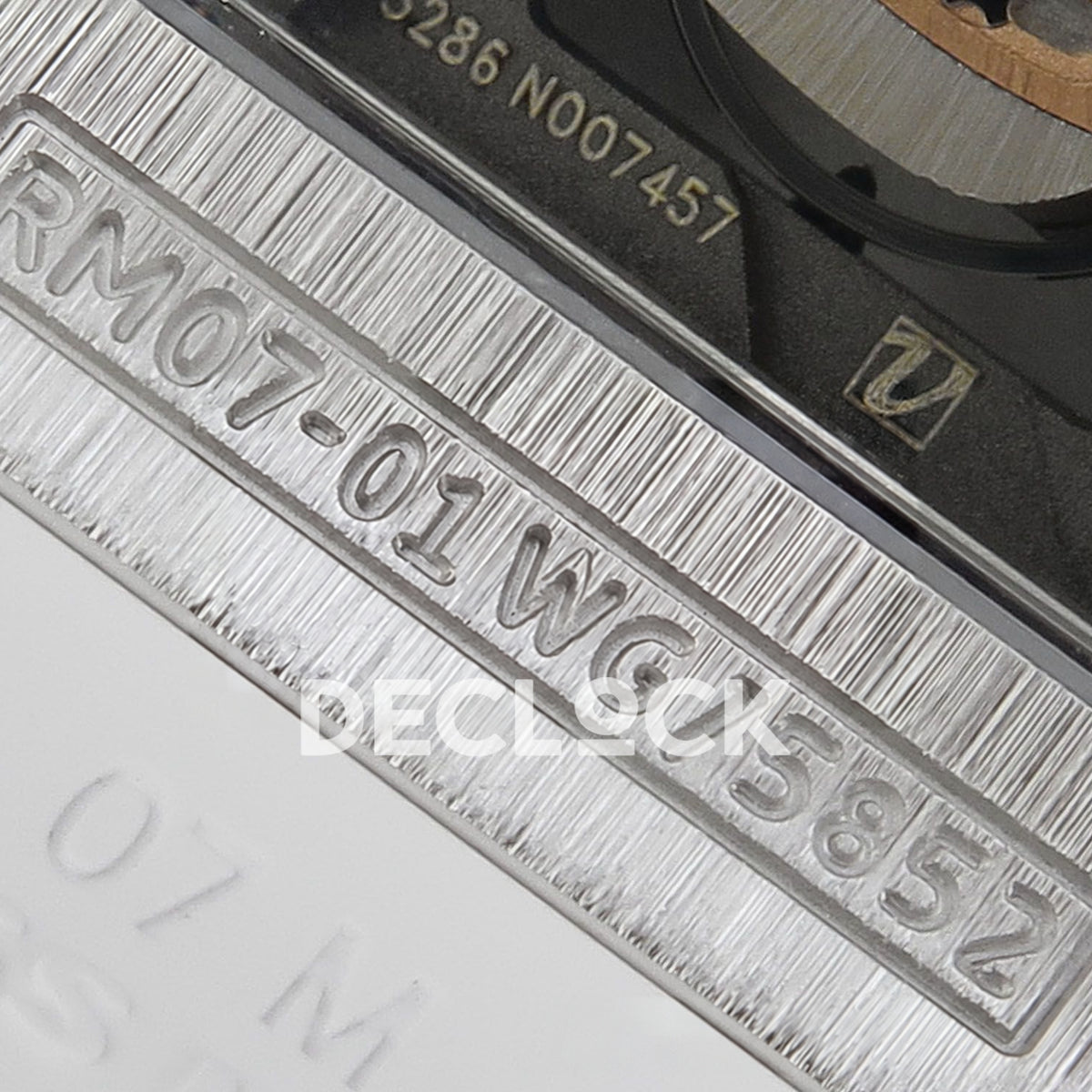 Richard Mille RM07-01 Snow Set Steel White Dial White Rubber ZF CRMA2 replica - reference serial engraving
