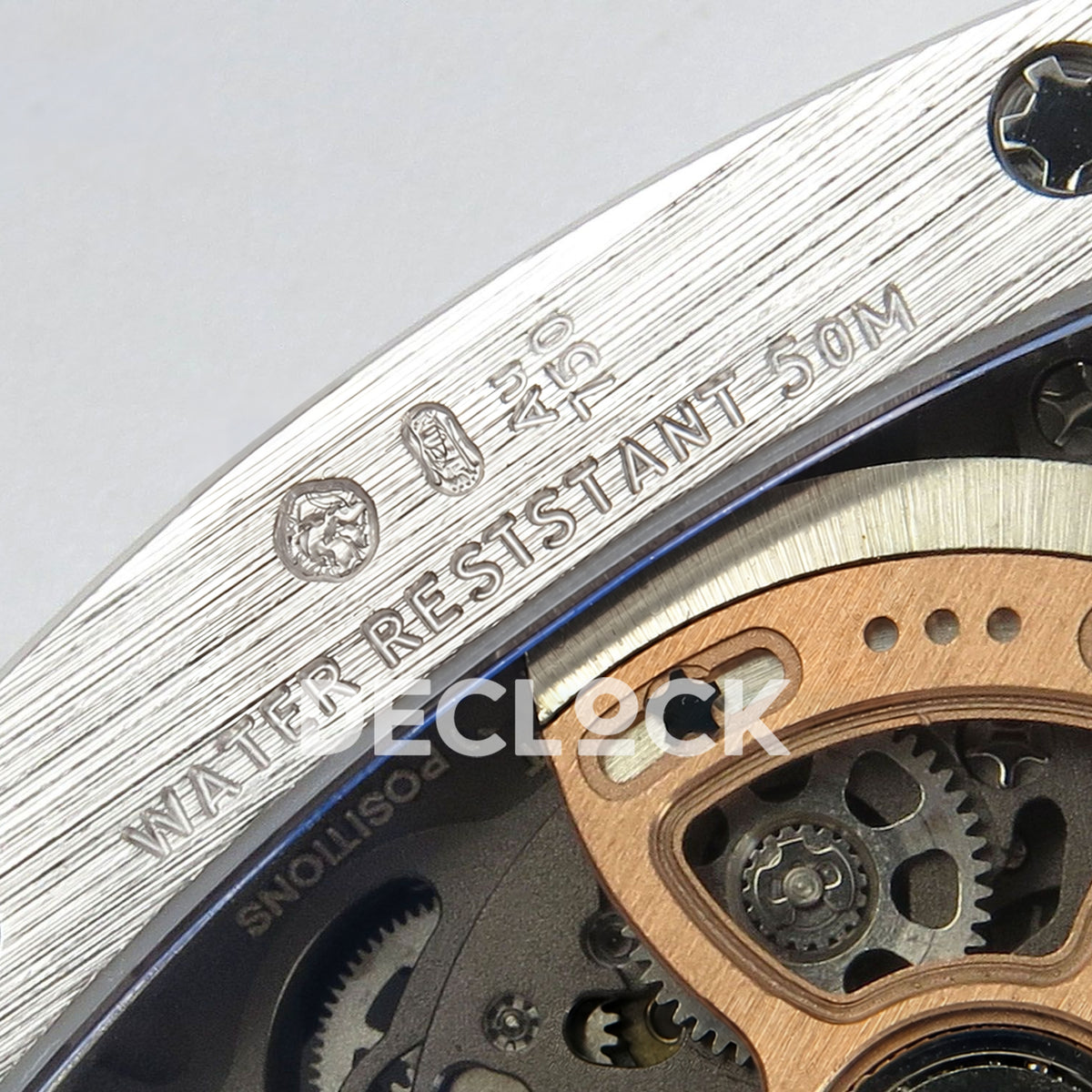 Richard Mille RM07-01 Snow Set Steel White Dial White Rubber ZF CRMA2 replica - caseback water resistance