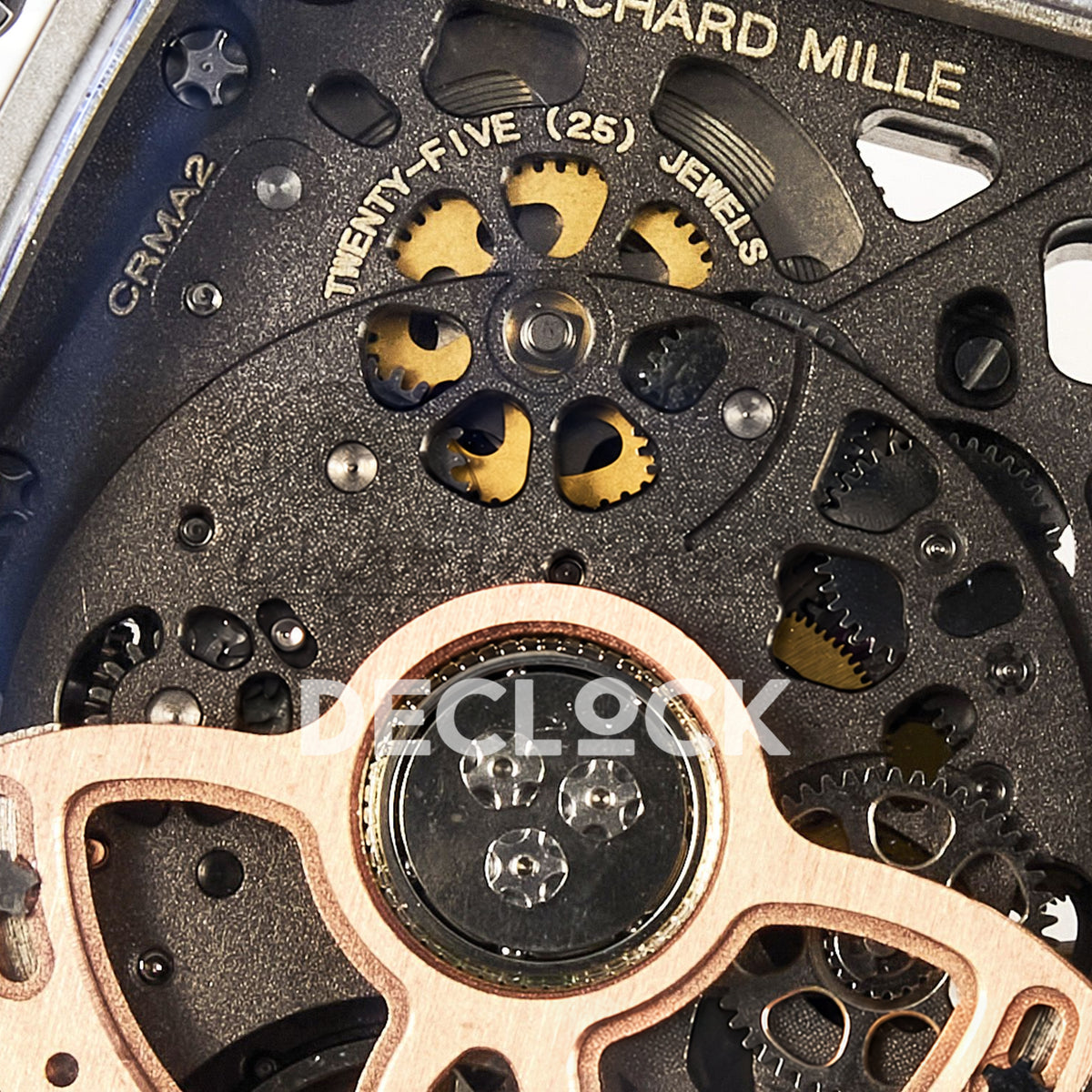 Richard Mille RM07-01 White Ceramic Gem-Set Black Dial EF CRMA2 replica - movement inscriptions