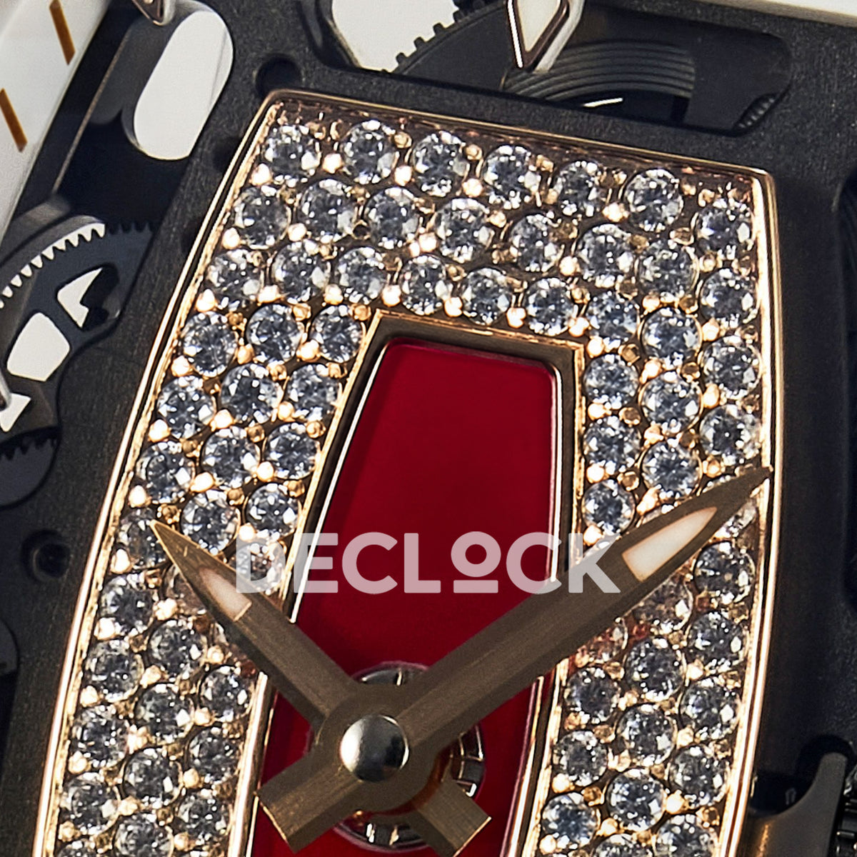 Richard Mille RM07-01 White Ceramic Gem-Set Red Dial EF CRMA2 replica - dial upper detail