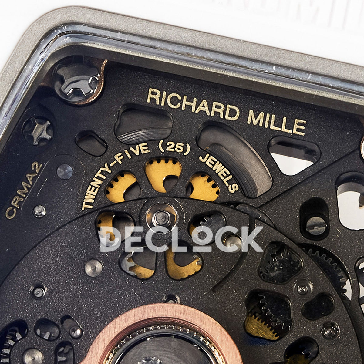 Richard Mille RM07-01 White Ceramic Gem-Set Red Dial EF CRMA2 replica - movement inscriptions