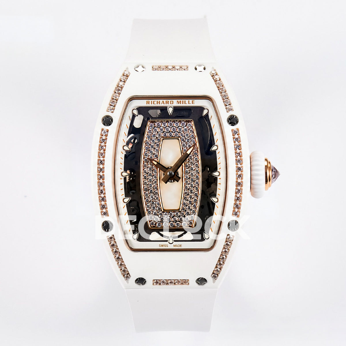 Richard Mille RM07-01 White Ceramic Gem-Set White Dial EF CRMA2 replica - front