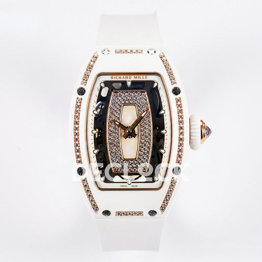 Richard Mille RM07-01 White Ceramic Gem-Set White Dial EF CRMA2 replica - front