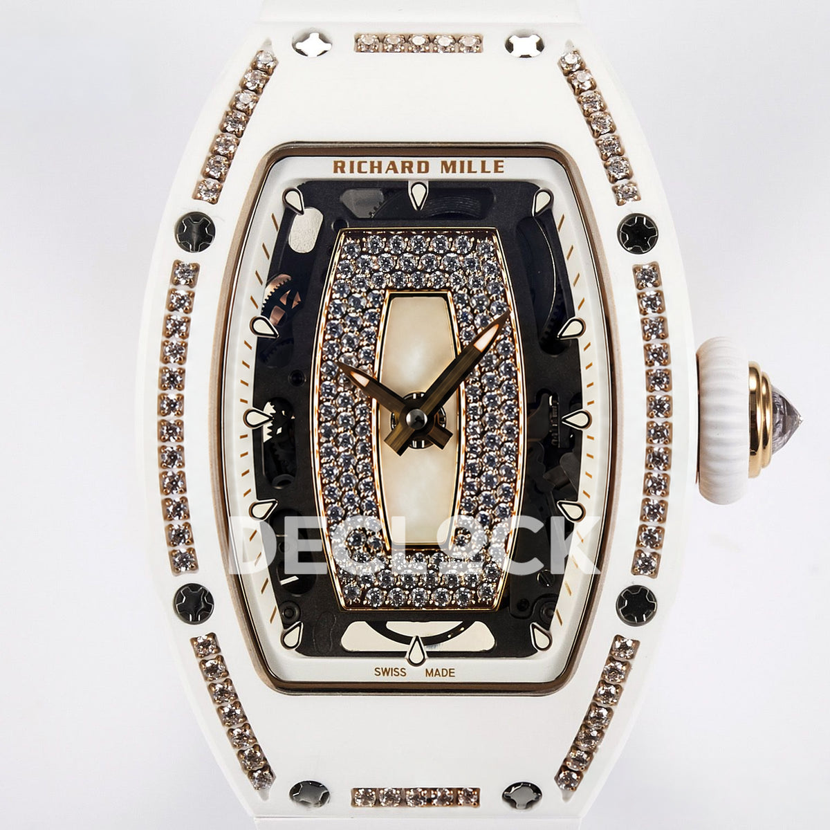Richard Mille RM07-01 White Ceramic Gem-Set White Dial EF CRMA2 replica - dial front