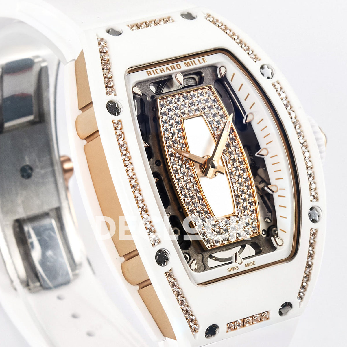 Richard Mille RM07-01 White Ceramic Gem-Set White Dial EF CRMA2 replica - front angle left