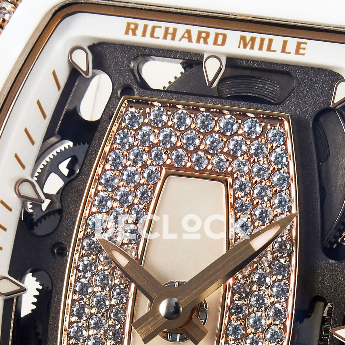 Richard Mille RM07-01 White Ceramic Gem-Set White Dial EF CRMA2 replica - dial upper detail