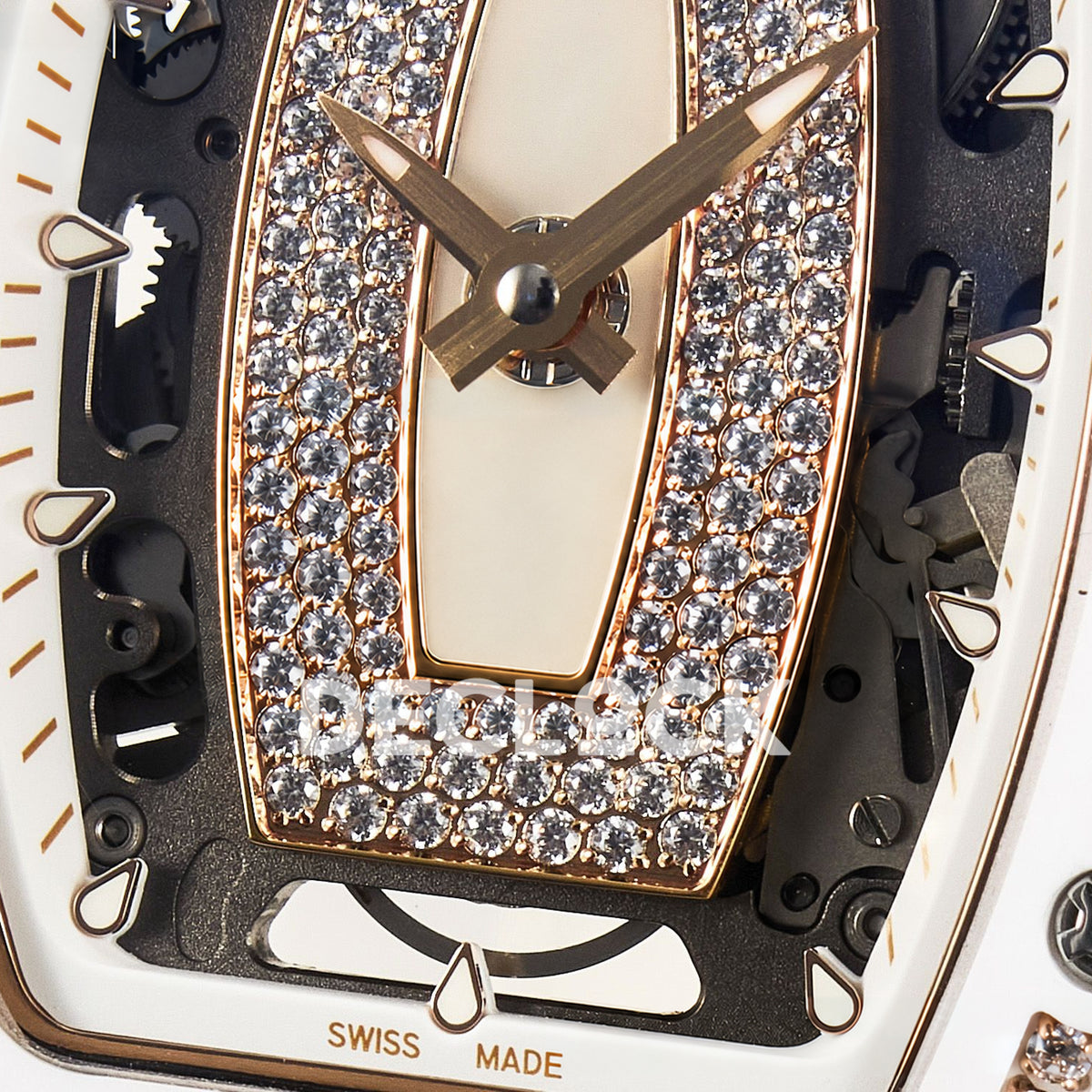 Richard Mille RM07-01 White Ceramic Gem-Set White Dial EF CRMA2 replica - dial lower detail