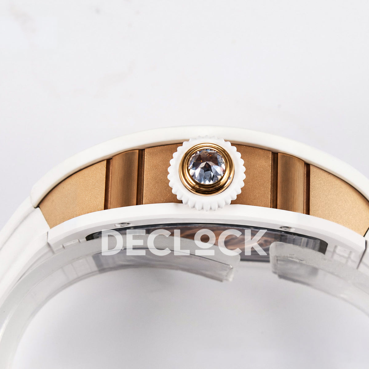 Richard Mille RM07-01 White Ceramic Gem-Set White Dial EF CRMA2 replica - crown side