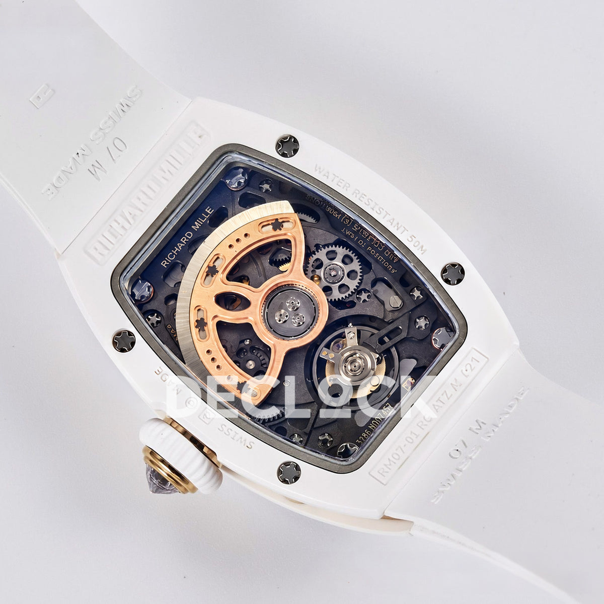 Richard Mille RM07-01 White Ceramic Gem-Set White Dial EF CRMA2 replica - movement caseback