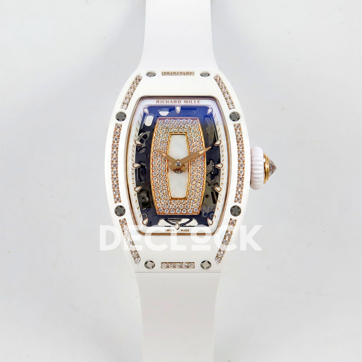 Richard Mille RM07-01 White Ceramic Gem-Set White Dial ZF CRMA2 replica - front