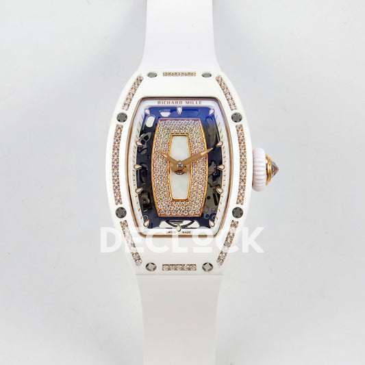 Richard Mille RM07-01 White Ceramic Gem-Set White Dial ZF CRMA2 replica - front