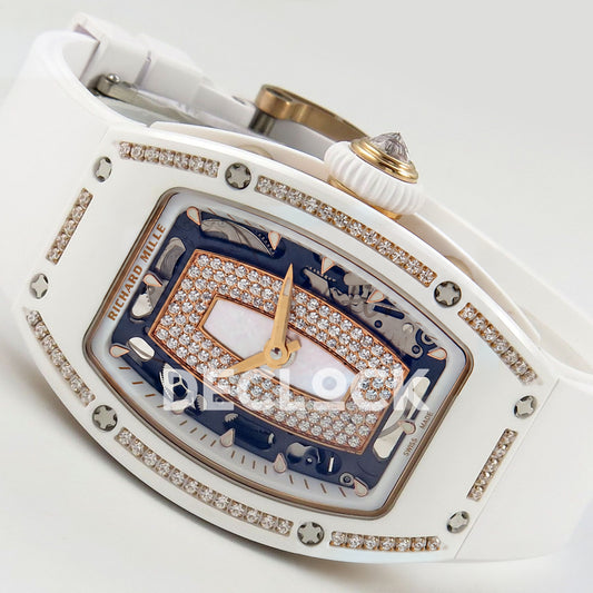 Richard Mille RM07-01 White Ceramic Gem-Set White Dial ZF CRMA2 replica - dial angle left