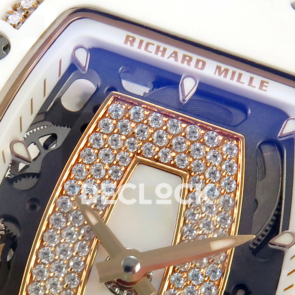 Richard Mille RM07-01 White Ceramic Gem-Set White Dial ZF CRMA2 replica - dial upper detail