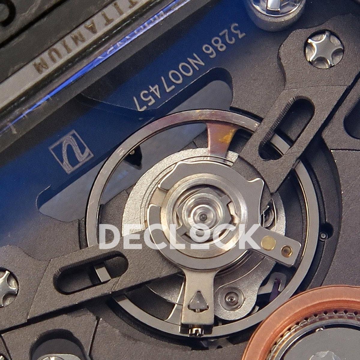 Richard Mille RM07-01 ZF black NTPT blue skeleton dial CRMA2 — balance detail
