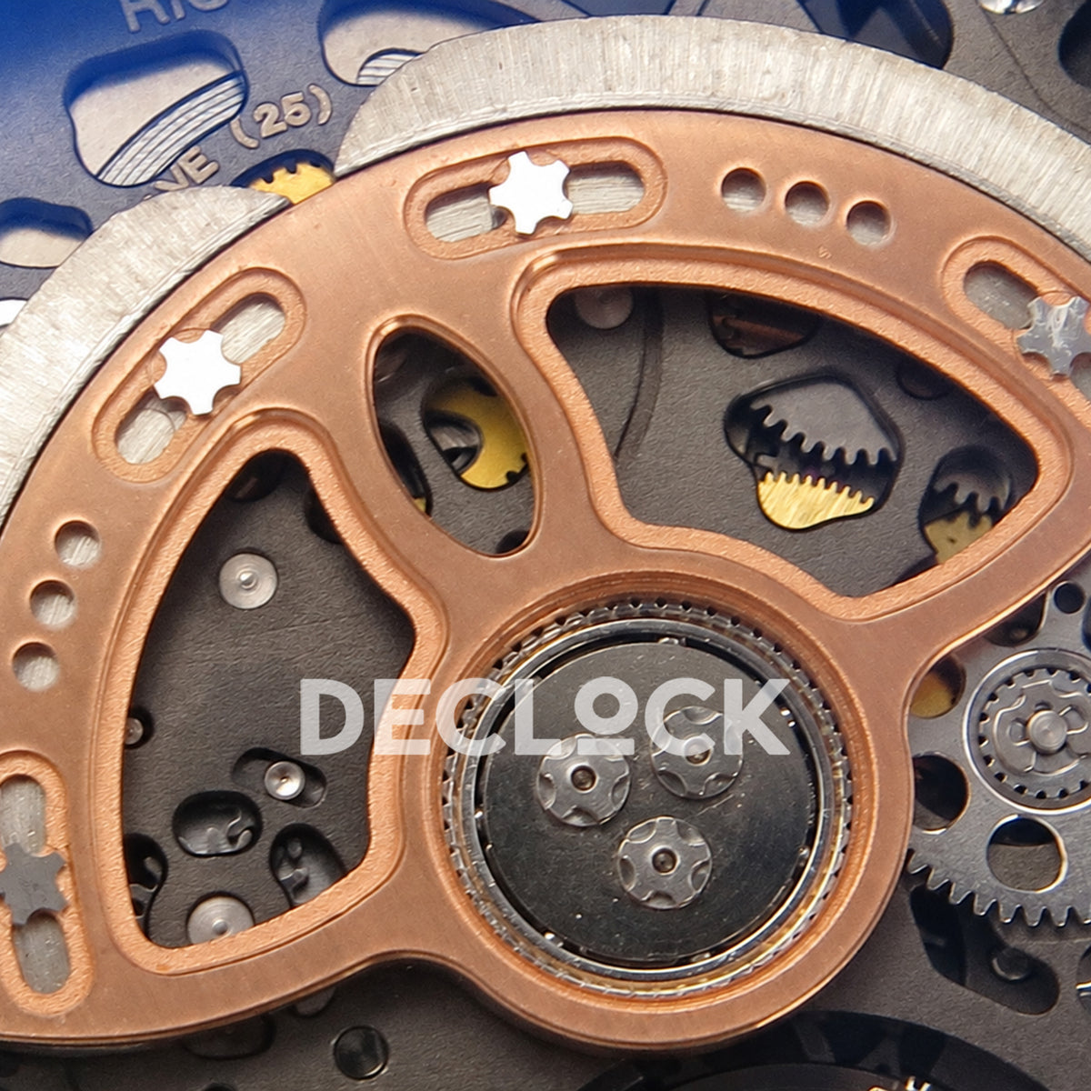 Richard Mille RM07-01 ZF black NTPT blue skeleton dial CRMA2 — rotor detail