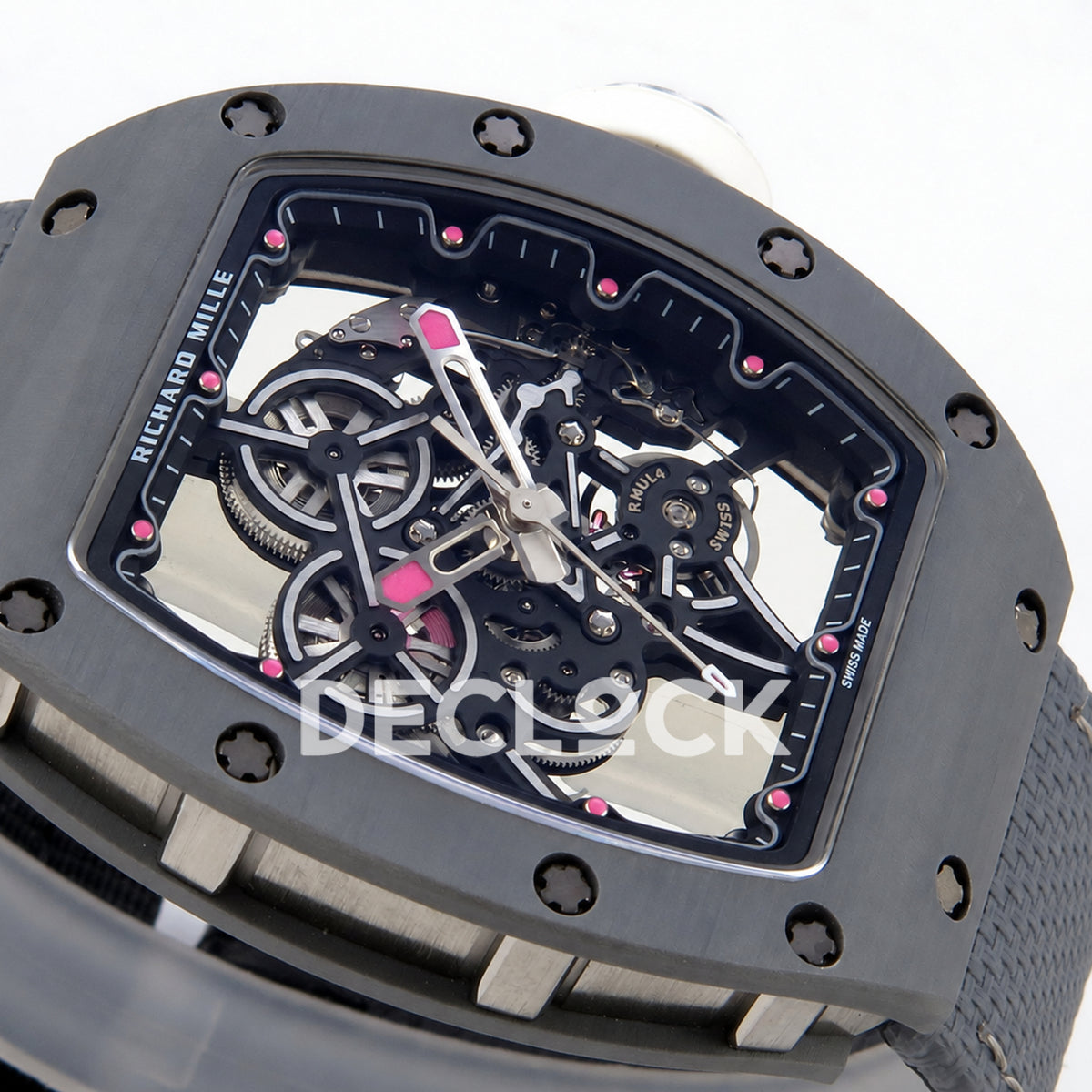 Richard Mille RM55-01 TZ Gray NTPT Titanium RMUL4 Super Clone — angled dial detail