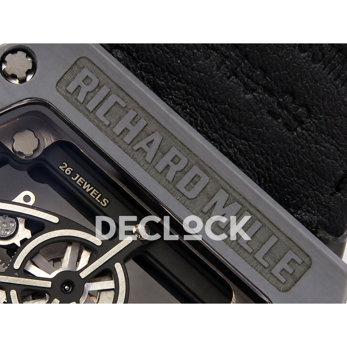 Richard Mille RM55-01 TZ Gray NTPT Titanium RMUL4 Super Clone — caseback logo engraving