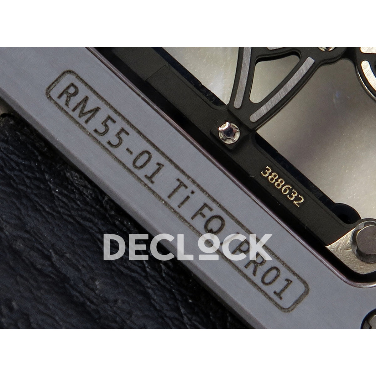 Richard Mille RM55-01 TZ Gray NTPT Titanium RMUL4 Super Clone — reference engraving