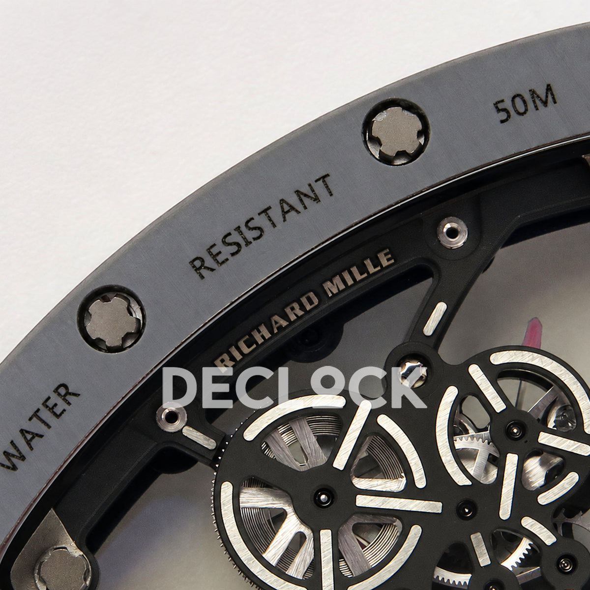 Richard Mille RM55-01 TZ Gray NTPT Titanium RMUL4 Super Clone — water resistance engraving