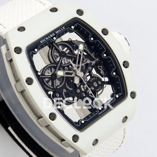 Richard Mille RM55-01 TZ White NTPT Titanium RMUL4 Super Clone — dial detail